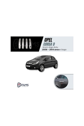 Opel Corsa D Krom Kapı Kolu 4 Kapı 2006-2014 P, Çelik