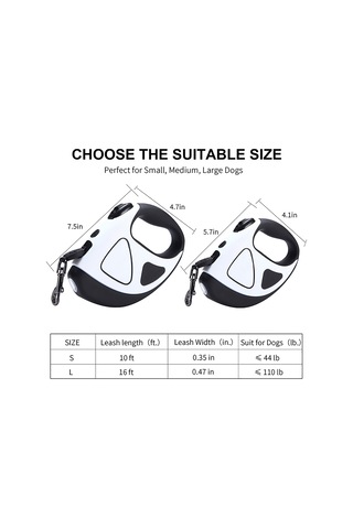 Geeroyoo Led Aydınlatmalı Uzatılabilir Köpek Tasması, Mavi, Büyük Boy, 16ft Mavi