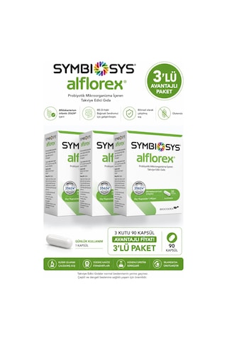 Symbiosys Alflorex Probiyotik 30 Kapsül 3 Adet