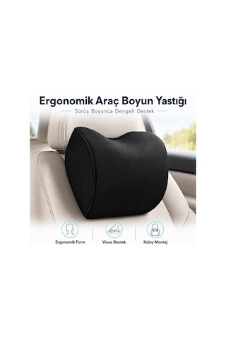 Visco Araç Boyun Yastığı Ergonomik Boyun Destekli Oto Koltuk Başlık Yastığı