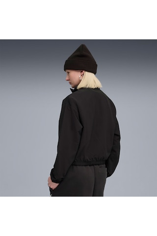 Puma Her Woven Kadın Siyah Klasik Yaka Sweatshirt Siyah