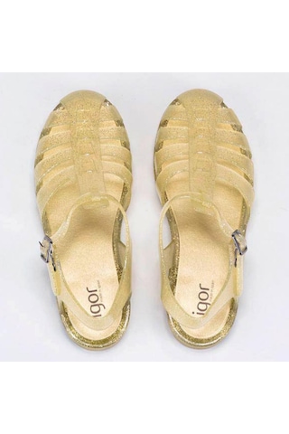Igor Biarritz Glitter Kadın Altın Simli Sandalet S10262-140 Altın