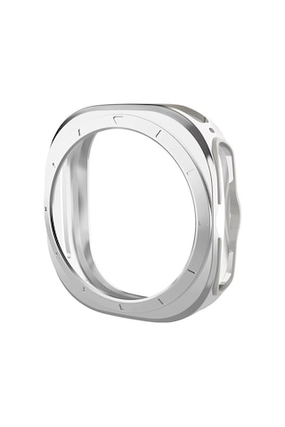 Forzacase Samsung Galaxy Watch 7 Ultra İle Uyumlu Önü Açık Silikon Kılıf - Fc764 Gümüş