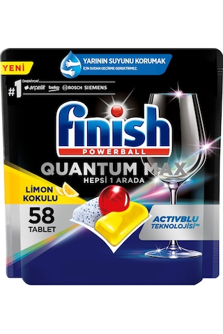 Finish Quantum Max Limonlu Bulaşık Makinesi Deterjanı 58 Tablet