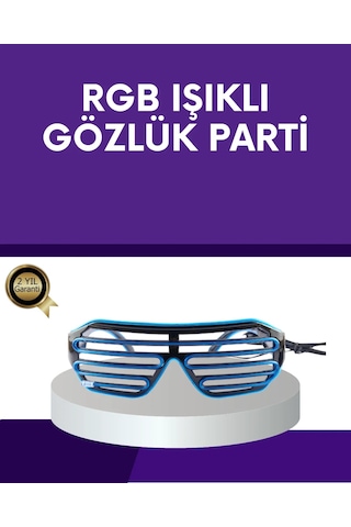 Led Işıklı Parti Gözlüğü Renkli Eğlence Aksesuarı "
