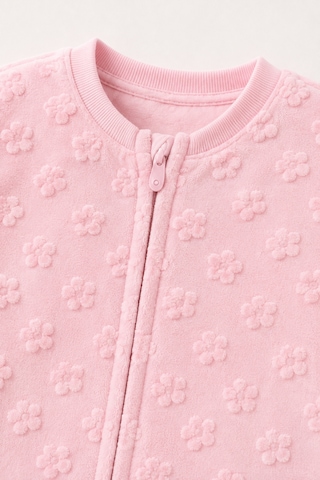 Babyhola 1.5 Tog Gül Ve Yıldız Desenli Kadife Uzun Kollu Bebek Uyku Tulumu 2710 Pembe