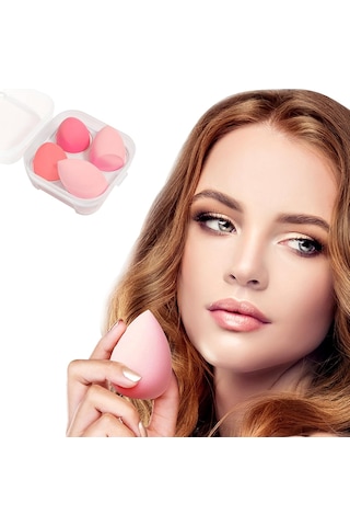 Parça Kuru Ve Islak Kullanım Makyaj Süngeri Seti Blender Güzellik Fondöteni Karıştırma Süngeri Sıvı, Krem Ve Pudra İçin Yumurta Süngeri İle