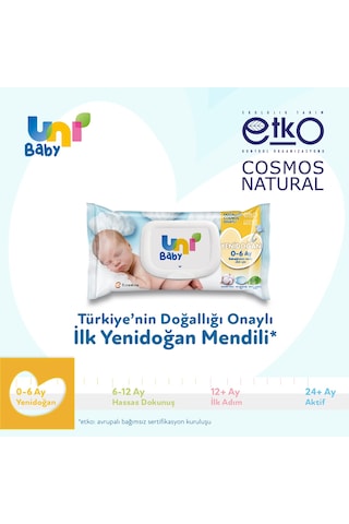 Uni Baby Yenidoğan Islak Havlu Mendil 12 x 40'lı 480 Yaprak
