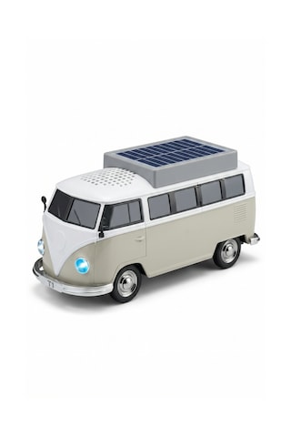 Bluetooth Hoparlör Retro Araba Vosvos Tasarımlı Solar Şarjlı Speaker D70 Bej