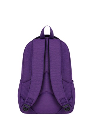 2'li Set Lüx Krinkıl Kumaş Lise Ve Ortaokul Sırt Çantası + Kalemlik, Maymun Anahtarlık Hediyeli Mor