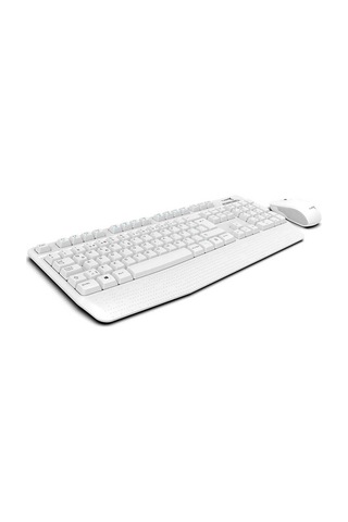 Turbox Workeys Office Usb Kablosuz 2.4ghz Beyaz Multimedya Standart Q Kablosuz Klavye Ve Mouse Lazer