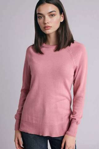 Defacto Relax Fit Bisiklet Yaka Basic Düz Triko Kazak I6913az25wnpn141 Pembe