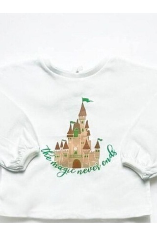 Çikoby Kız Bebek Magic Never Yazılı Şortlu Takım-14851 Yesil