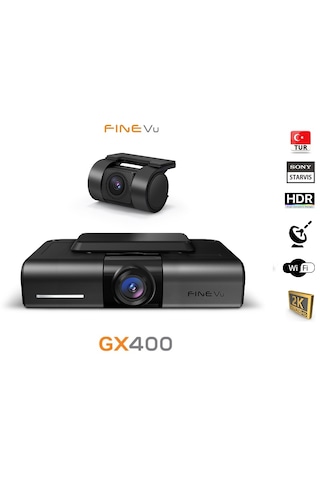 Finevu Gx400 Qhd 2k Wi-fi Türkçe 2 Kameralı Araç Kamerası