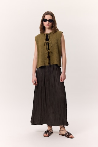 Crush Saten Etek Kahverengi Kahverengi