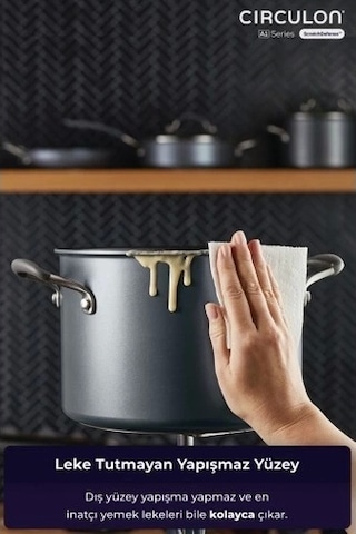 Circulon 24 Cm Kapaklı Derin Tencere Çok Renkli