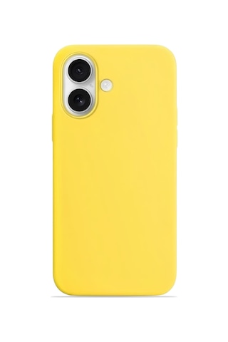 Apple Uyumlu iPhone 17 Soft Touch Lansman Silikon Kılıf Limon Sarısı