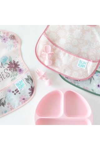 Bumkins Superbib Önlük 3'lü Paket - Love You Bunches Çok Renkli