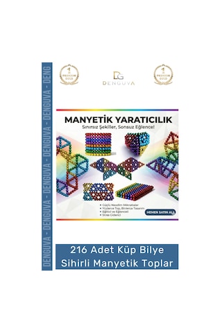Mıknatısbilye Neodyum Mıknatıs Manyetik Bilye Stres Giderici Zeka Geliştirici Seti Adet Cube Küp Dy