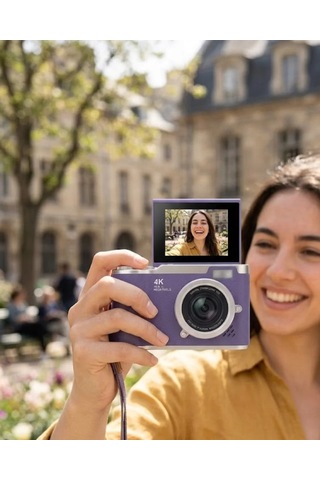 Northcity 4k Dijital Kamera 48 Mp Flip Ekran - Vlog Ve Fotoğraf Makinesi