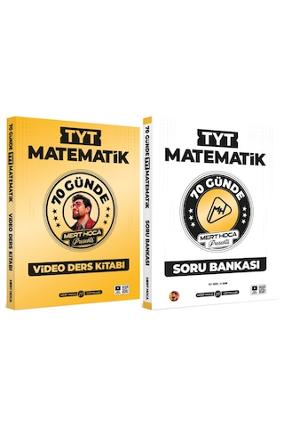 Mert Hoca TYT 70 Günde Matematik Video Ders Kitabı ve TYT Matematik Soru Bankası Seti