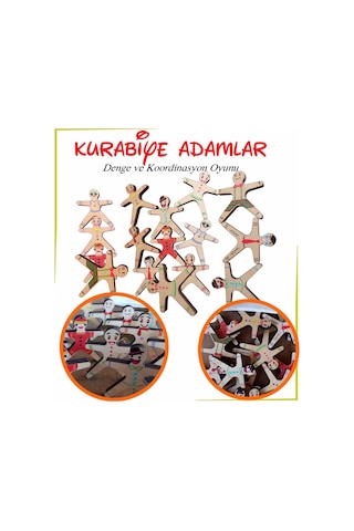 Ahşap Kurabiye Adamlar Denge Ve Koordinasyon Oyunu