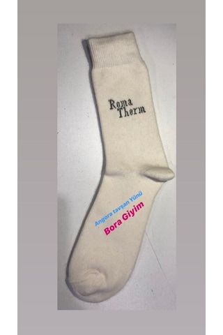 Medikalcim 50% Angora, 30% Pamuk, 20% Pyamid Angora Çorap Tavşan Yünü Çorap 3 Adet Sportswear Beyaz Dokuma 3 P Beyaz