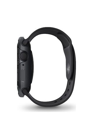 Apple Uyumlu Watch 45mm Kasa Koruyucu Metalik Görünüm Valencia Serisi Camlı Kasa