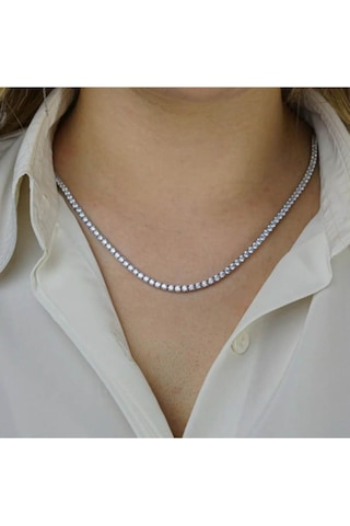 Modagümüşevi Pırlanta Tasarımlı 925 Ayar Gümüş Su Yolu Kolye 3.5 Mm - 55 Cm