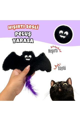 Miyav Hışırtılı Yarasa Ve Çıngıraklı Örümcek Kedi  Oltası