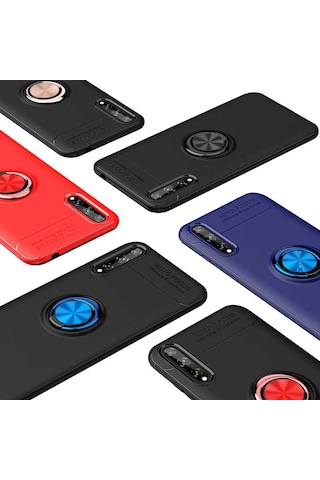 Huawei Y8P P Smart S Kilif Yüzüklü Tam Korumali Silikon Kapak 442391287