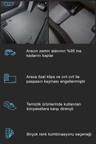 Bod Opel Zafira Life 3D Havuzlu Paspas 2021 ve Sonrası Peugeot Expert Traveller/Citroen Jumpy