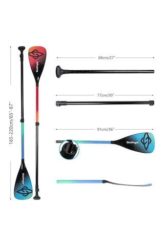 Sup Paddle Board Teleskobik Fiberglas Kürek