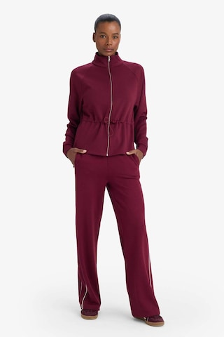 Defacto Standart Fit Dik Yaka Fermuarlı Beli Lastikli İçi Yumuşak Tüylü Modal Hırka G4368ax25wnbr170 Bordo-br170