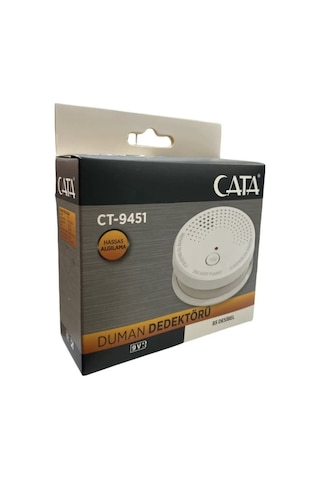 Cata Ct-9451 Pilli Duman Dedektörü 85 Desibel Beyaz