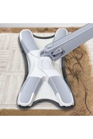 Monyee Gri Mikrofiber Süper Emici Mop - El Isıraksız, 360 Döner, Islak/kuru Kullanım, Zemin Temizliği İçin Kolay Tırpan