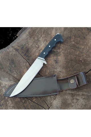 Av Bıçağı Avcı Bıçağı Kamp Bıçağı Bushcraft Deri Kılıflı Hgtwi249 Lacivert