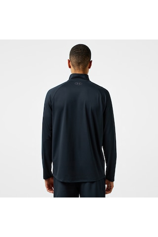 Under Armour Tech 2.0 1/2 Zipped Erkek Siyah Uzun Kollu T-shirt - 1328495 Siyah
