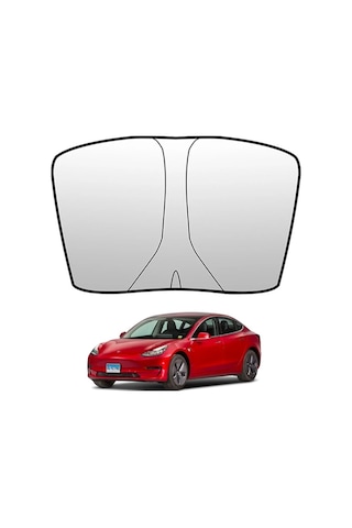 Ally Tesla Model Y Model 3 İçin Ön Cam Güneşliği Katlanır Ön Pen