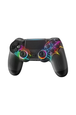 Ps4/pc Uyumlu Rgb Çift Motor Titreşimli Spiderman Bluetooth Oyun Kolu