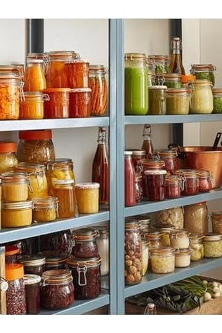 Wiss 1,5 L / 1500 Ml Cam Saklama Ve Konserve Kavanozu, Kahve Ve Kuru Gıda İçin, Çift Kapaklı Vakumlu Kapatma Sistemi. Açık Kahverengi