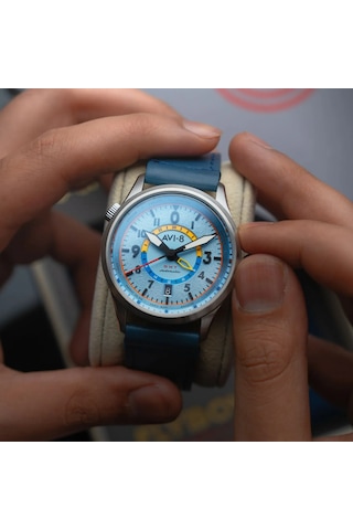 Avı-8 Flyboy Wingman Worldtimer Gmt Av-4120-03 Otomatik Erkek Kol Saati Metalik Gri
