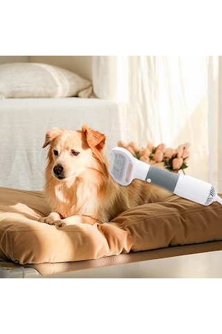 Homyl Pet Kurutma Saç Makinesi Slicker Fırça Ev Kedi Gri