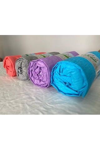 Özlü Fitted Lastikli Çift Kişilik Çarşaf Seti 160x200 -lila