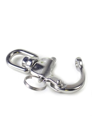 2'li Fırdöndülü Mandar Kilidi. 12mm. Snap Shackle. 304 Krom