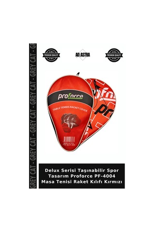 Delux Serisi Taşınabilir Spor Tasarım Proforce Pf-4004 Masa Tenisi Raket Kılıfı Kırmızı