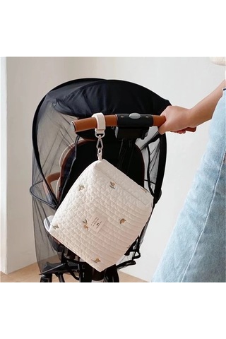 Jialan Tarzı Yenidoğan Bebek Bakımı Bebek Bezi Çantası Mumya Beyaz