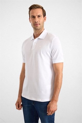 Süvari Beyaz Regular Düz Nakışlı Pike Düğmeli Polo Yaka Tişört Sts1014000018-bey
