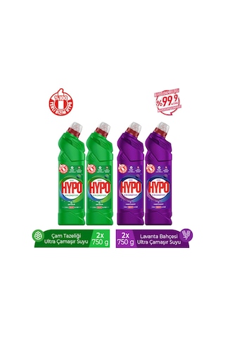 Hyper Hypo Ultra Çamaşır Suyu Çam + Lavanta 4 x 750 G