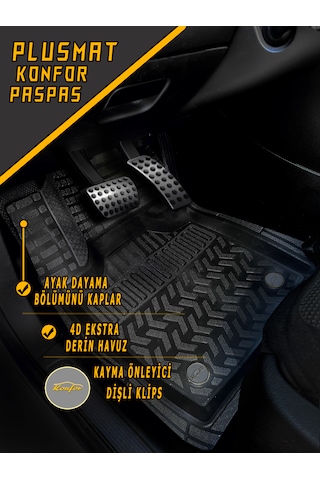 Oto Paspas Havuzlu Ekstra Derin Havuzlu Paspas Universal Kalıp He